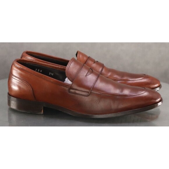 To Boot New York Men's Penny Loafer Dress Shoes Size EU 7.5 US 8.5 Made In Italy - Picture 4 of 12